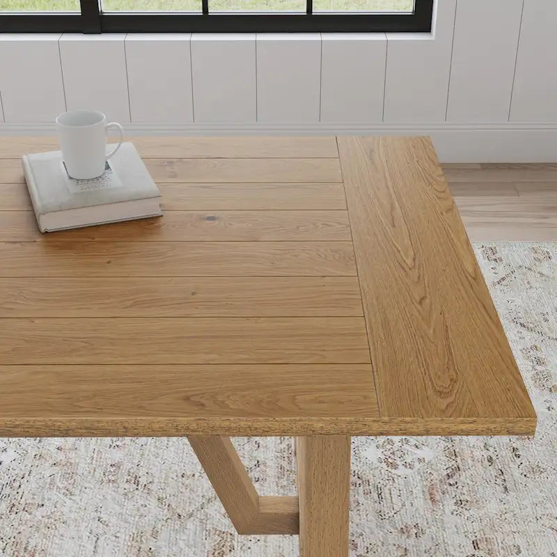 Table à manger en bois marron Trestle - 82 x 30 x 38