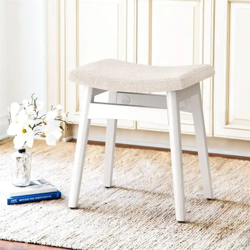 Tabouret de Maquillage à Coussin Selle - 17,83P x 12,4L x 16,53H