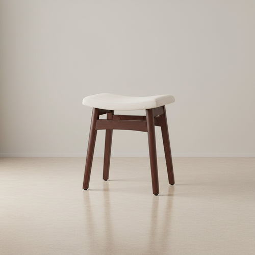 Saddle Cushion VanityStool - 17.83D x 12.4W x 16.53H