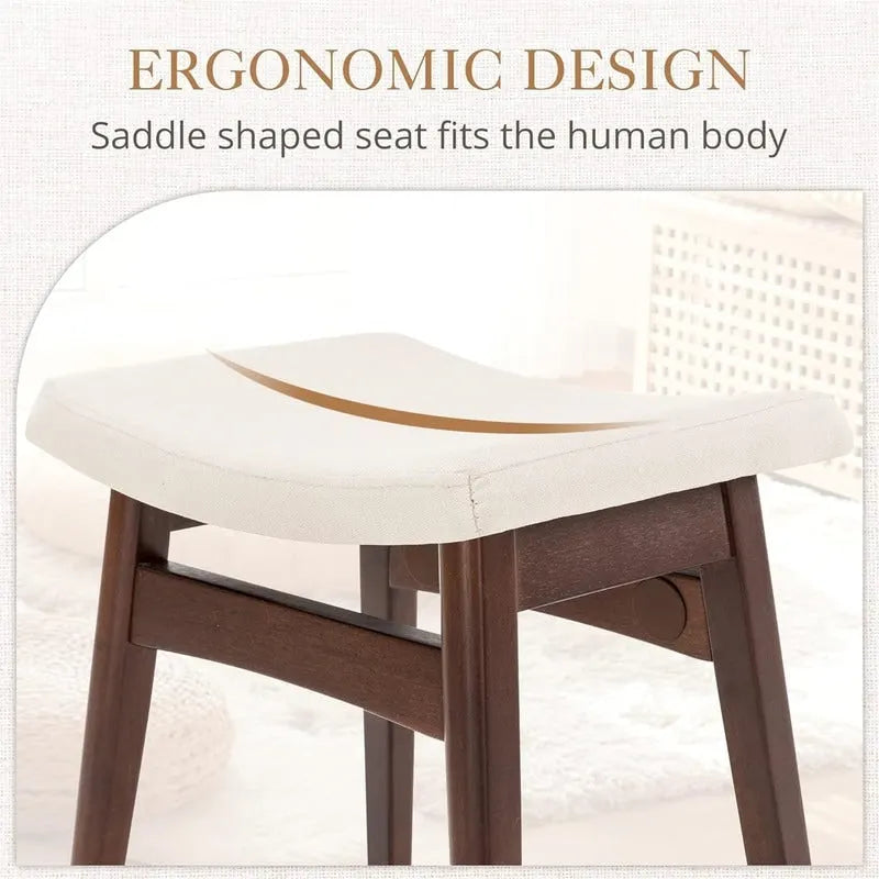 Tabouret de Maquillage à Coussin Selle - 17,83P x 12,4L x 16,53H