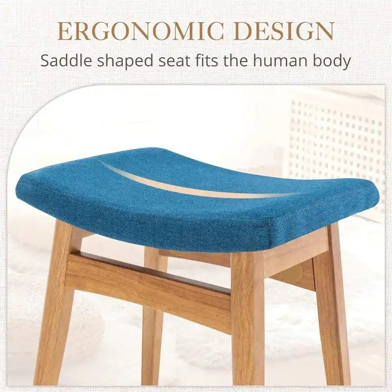 Tabouret de Maquillage à Coussin Selle - 17,83P x 12,4L x 16,53H