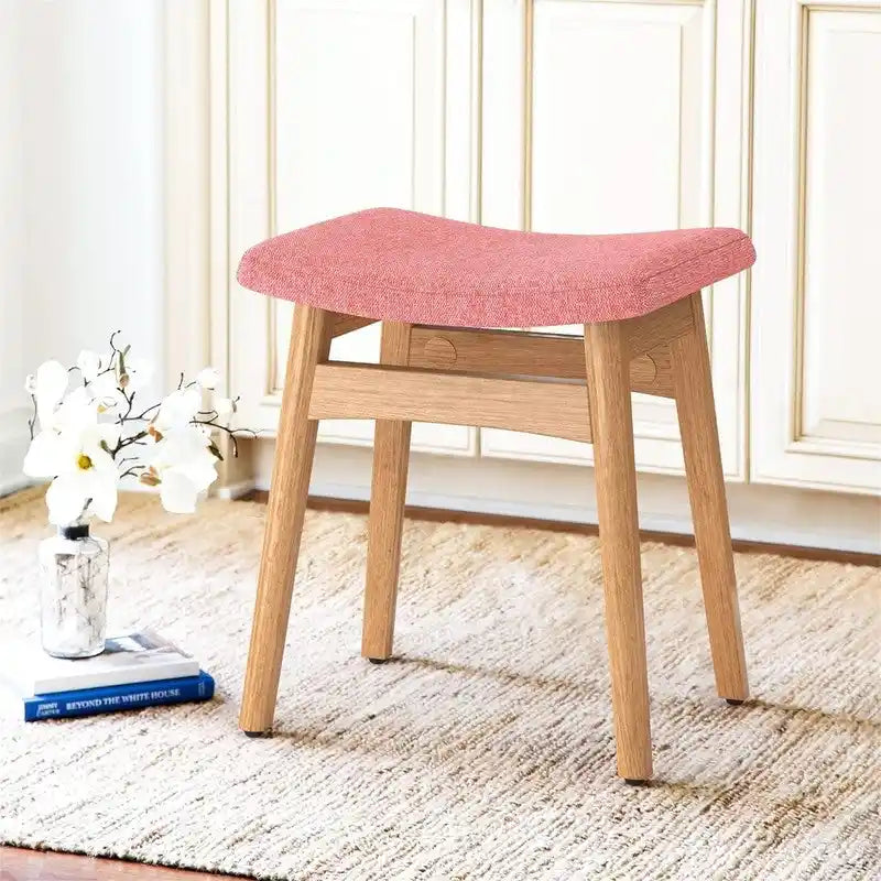 Tabouret de Maquillage à Coussin Selle - 17,83P x 12,4L x 16,53H