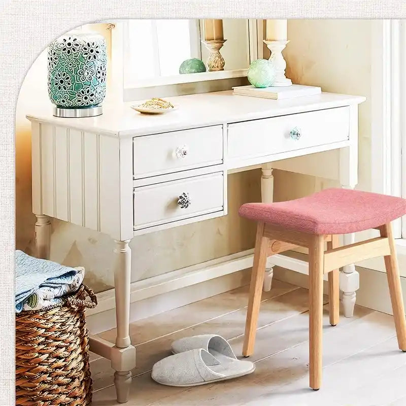 Tabouret de Maquillage à Coussin Selle - 17,83P x 12,4L x 16,53H