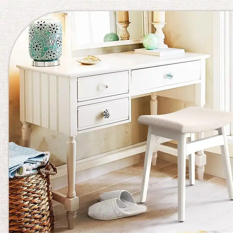 Tabouret de Maquillage à Coussin Selle - 17,83P x 12,4L x 16,53H