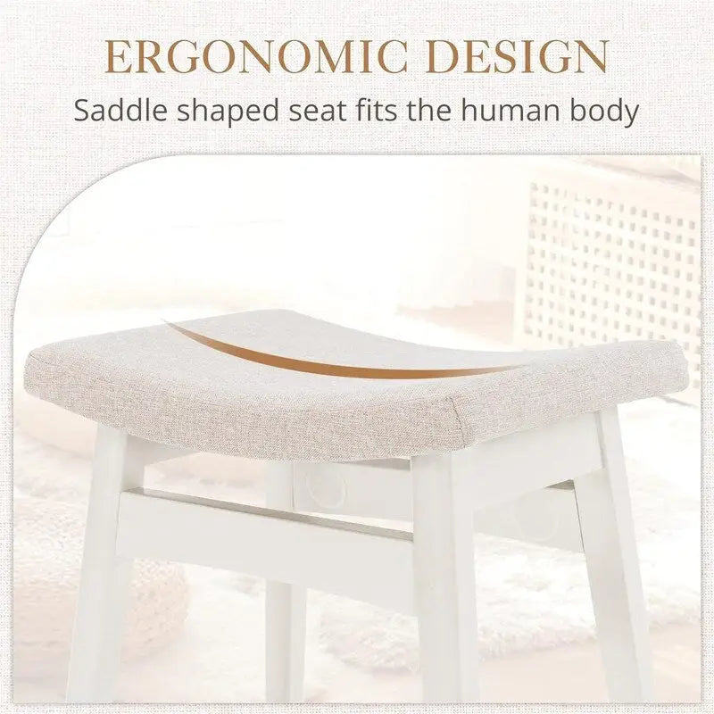Tabouret de Maquillage à Coussin Selle - 17,83P x 12,4L x 16,53H