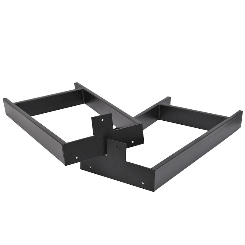 Pieds de table robustes de type H en tube carré, hauteur 16 po, pour meubles
