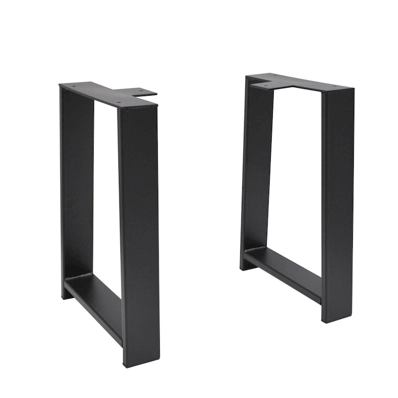 Pieds de table robustes de type H en tube carré, hauteur 16 po, pour meubles