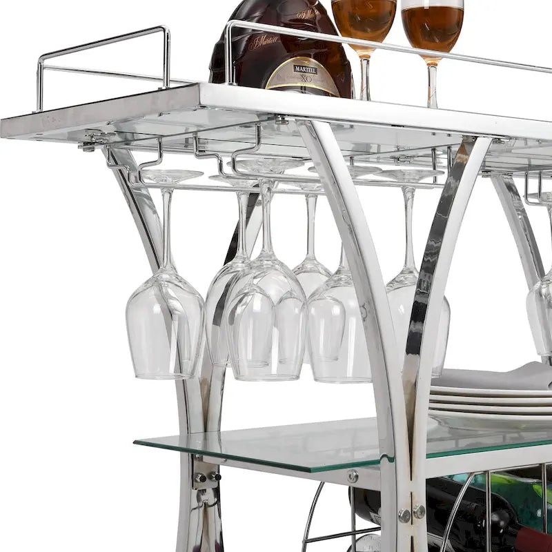 Desserte de bar industrielle pour cuisine ou maison avec roues