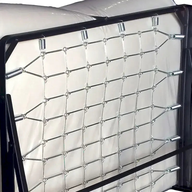 Lit d'appoint roulant contemporain noir en acier de 122 cm avec matelas par