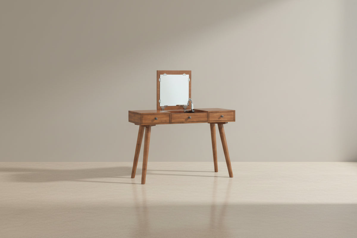 Meuble-lavabo/Bureau à 2 tiroirs Mid-Century Modern 44