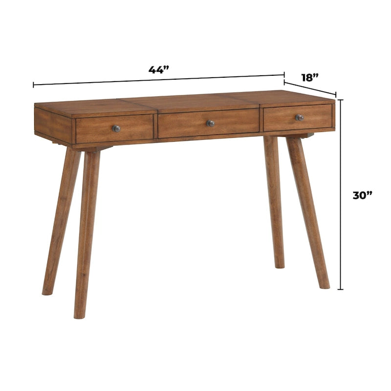 Meuble-lavabo/Bureau à 2 tiroirs Mid-Century Modern 44