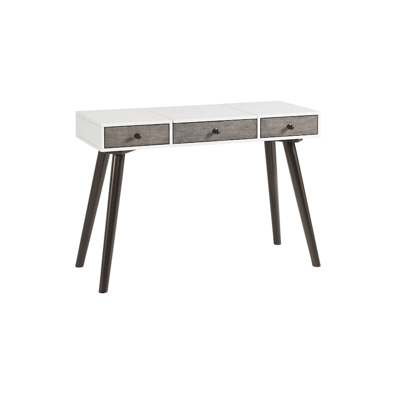 Meuble-lavabo/Bureau à 2 tiroirs Mid-Century Modern 44