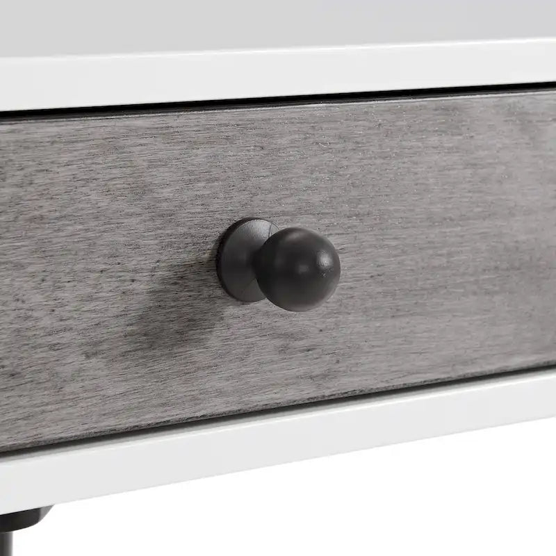 Meuble-lavabo/Bureau à 2 tiroirs Mid-Century Modern 44