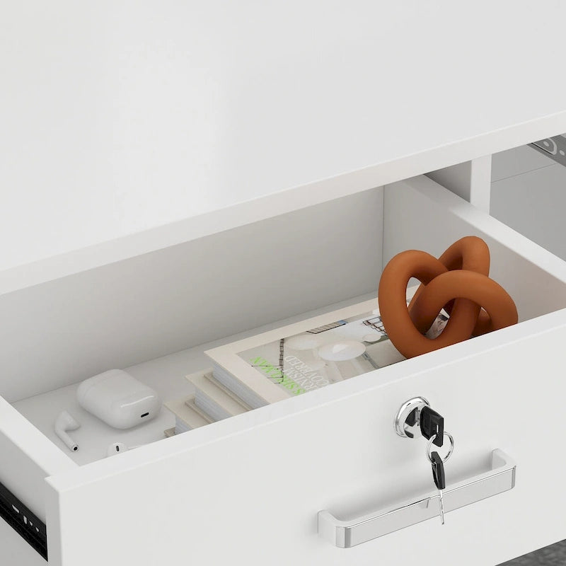 Bureau d'ordinateur de réception 1 tiroir avec une porte