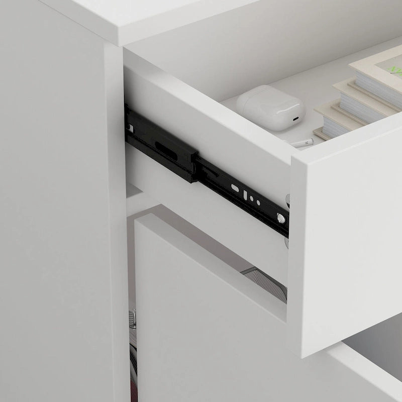 Bureau d'ordinateur de réception 1 tiroir avec une porte