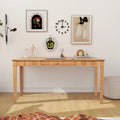 Bureau de télétravail en bois d'hévéa cannelé Dumont 63