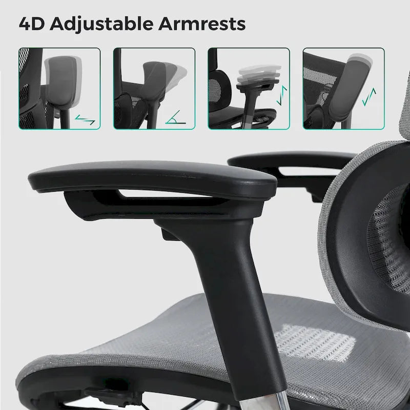Chaise de bureau à dossier haut Fauteuil de bureau à domicile Chaise d'ordinateur sans repose-pieds