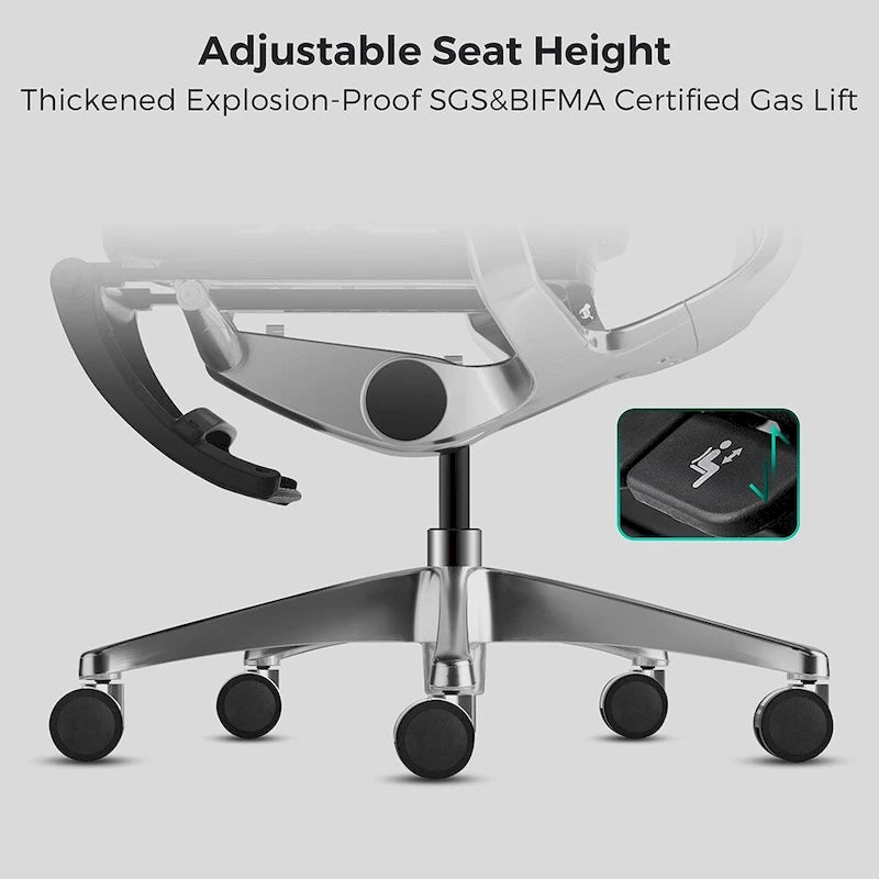 Chaise de bureau à dossier haut Fauteuil de bureau à domicile Chaise d'ordinateur sans repose-pieds