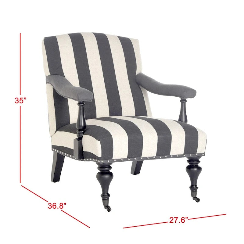 Fauteuil bleu acier - 27.6 x 36.8 x 35 - 28Lx37Px35H