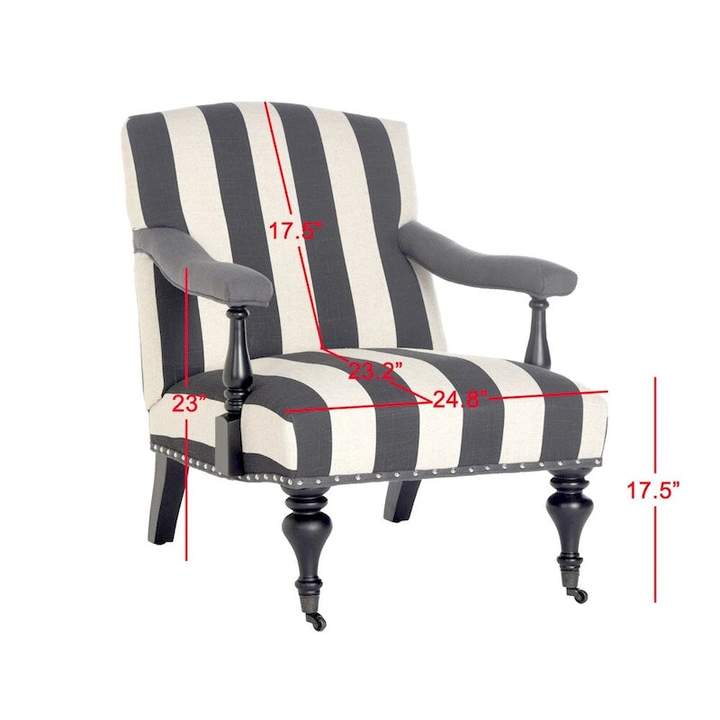 Fauteuil bleu acier - 27.6 x 36.8 x 35 - 28Lx37Px35H