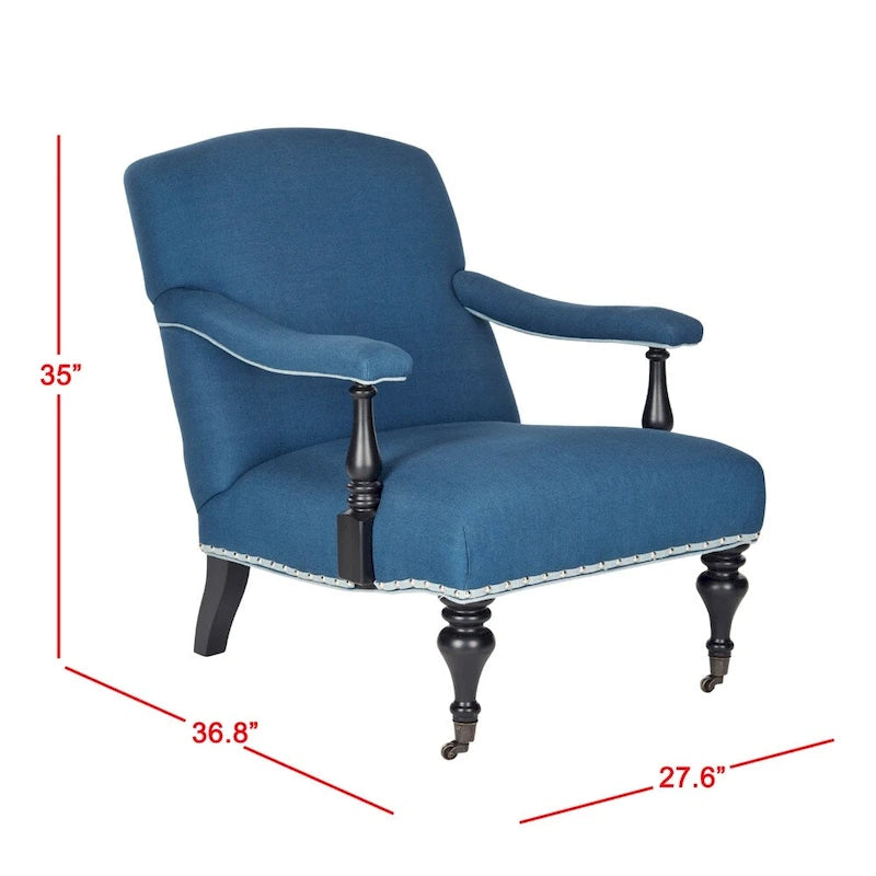 Fauteuil bleu acier - 27.6 x 36.8 x 35 - 28Lx37Px35H