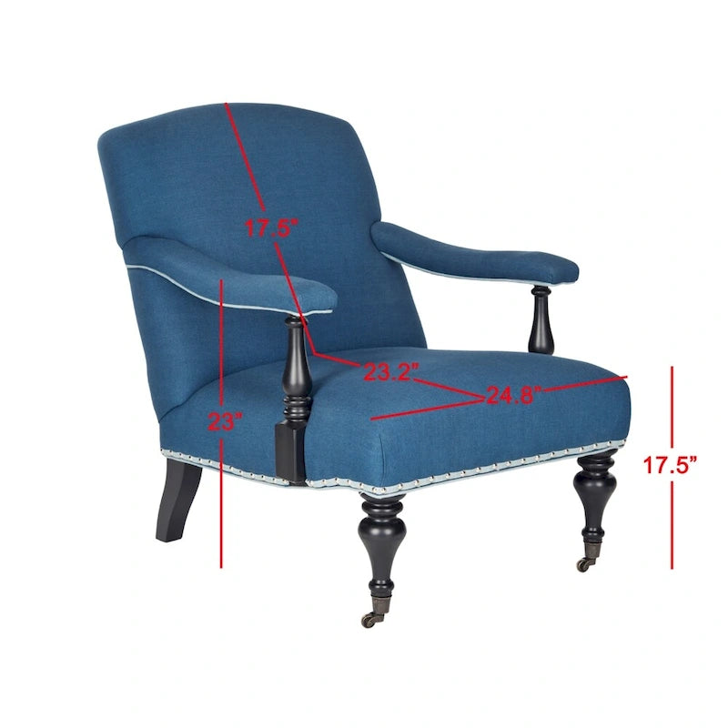 Fauteuil bleu acier - 27.6 x 36.8 x 35 - 28Lx37Px35H