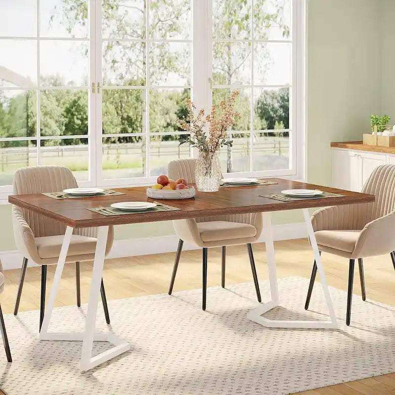 Table de salle à manger rectangulaire, petite table de cuisine de 55 pouces
