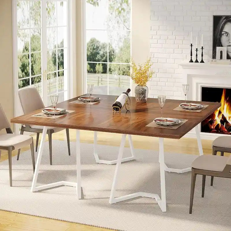 Table de salle à manger rectangulaire, petite table de cuisine de 55 pouces