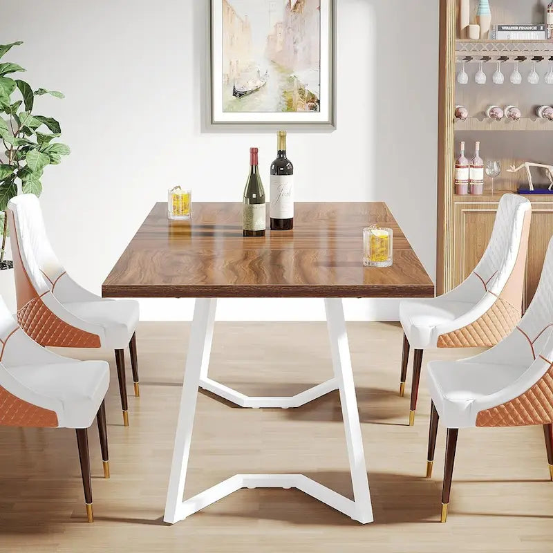 Table de salle à manger rectangulaire, petite table de cuisine de 55 pouces