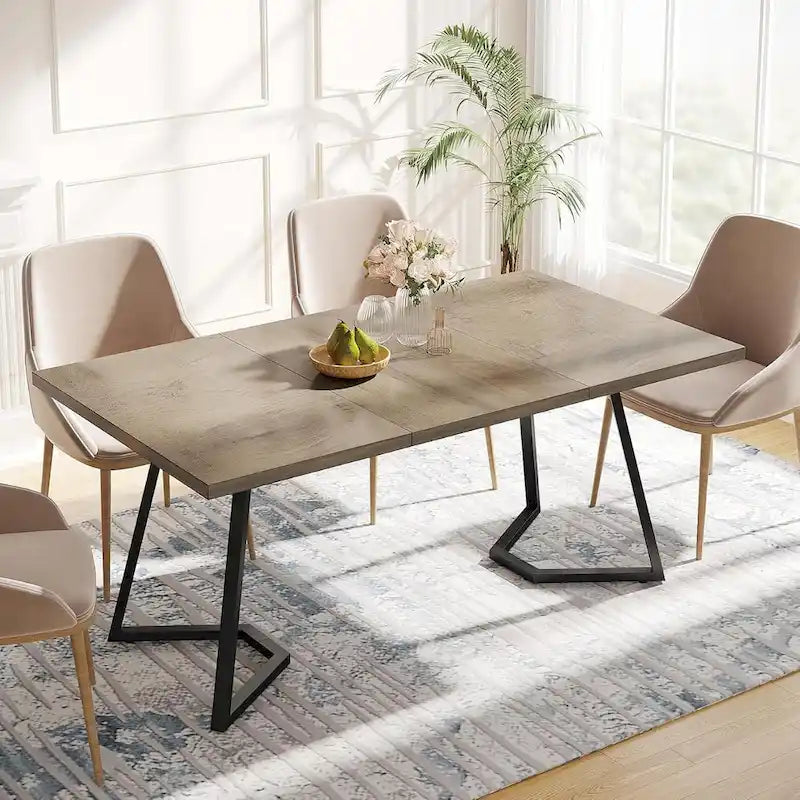 Table de salle à manger rectangulaire, petite table de cuisine de 55 pouces