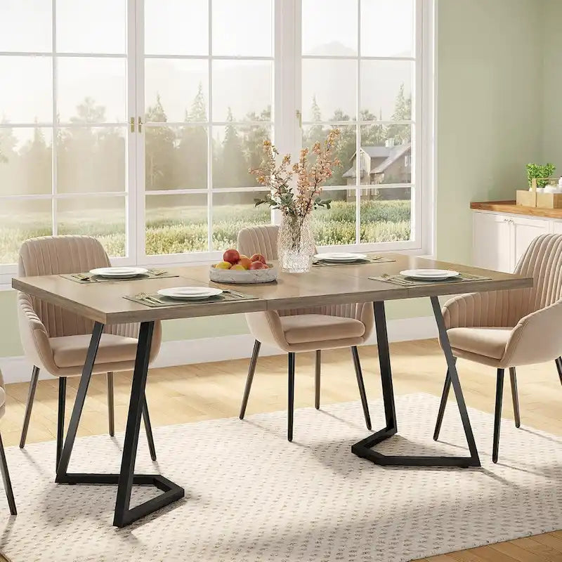 Table de salle à manger rectangulaire, petite table de cuisine de 55 pouces