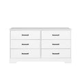 Prepac Rustic Ridge Farmhouse Chest, Wooden Bedroom Dresser with 6 Storage Drawers