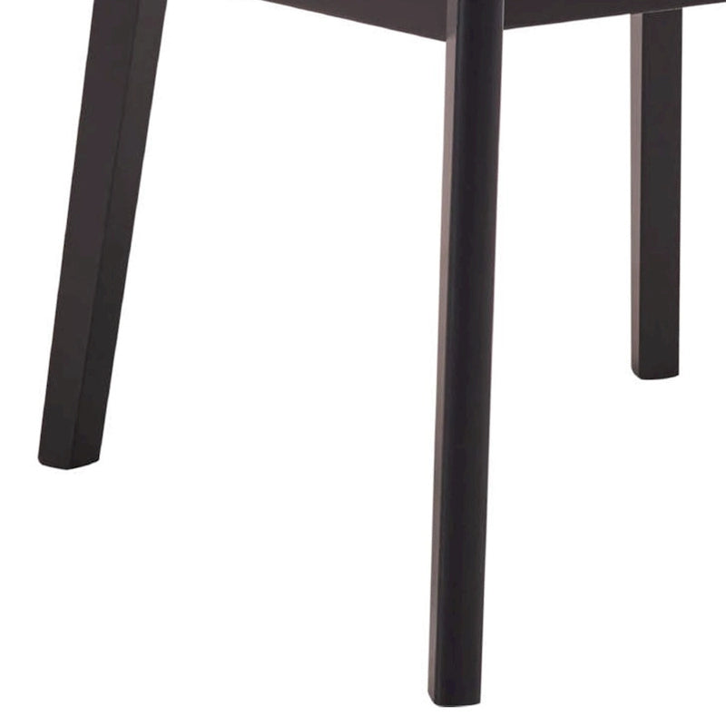 Lot de 2 chaises de salle à manger latérales de 56 cm, ergonomiques, tissu marron, noir