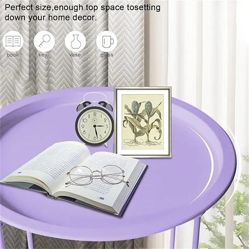 Plateau de table d'appoint en métal