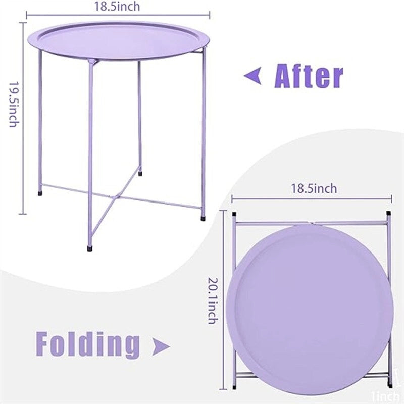 Plateau de table d'appoint en métal