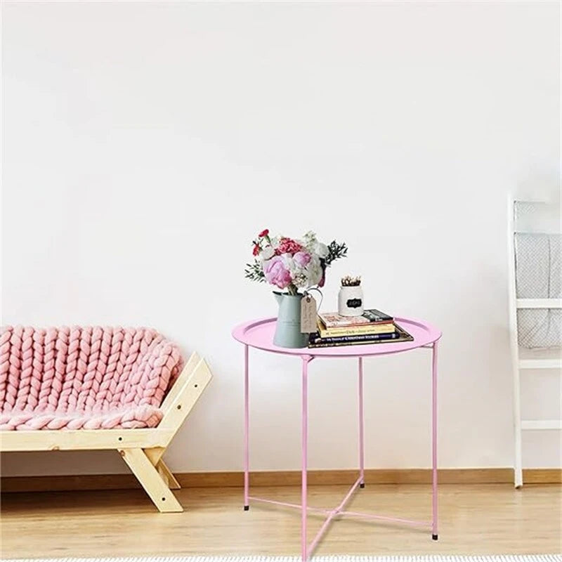 Plateau de table d'appoint en métal