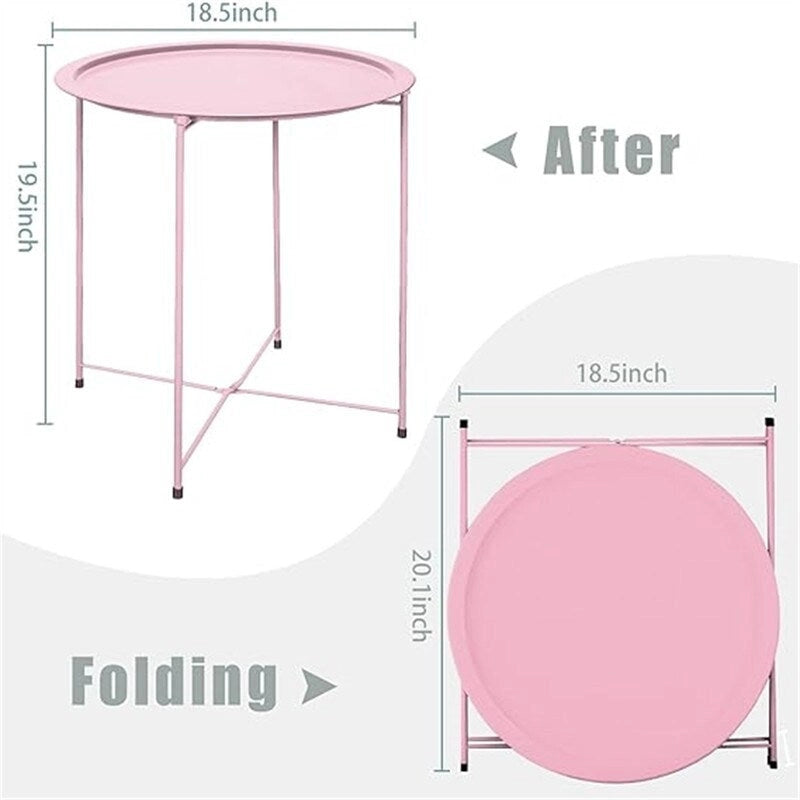 Plateau de table d'appoint en métal