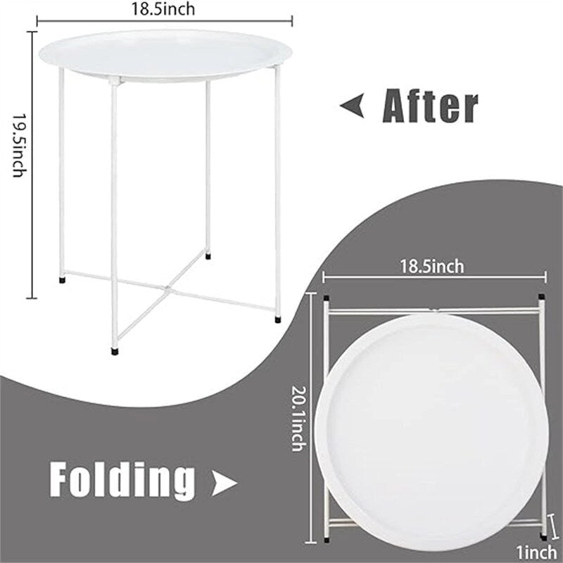 Plateau de table d'appoint en métal