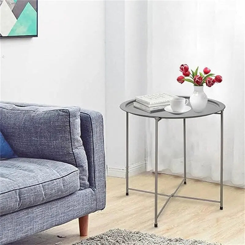 Plateau de table d'appoint en métal
