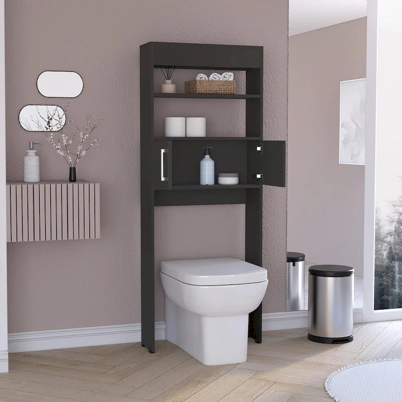 Meuble de rangement Madrid pour toilettes avec portes et étagères