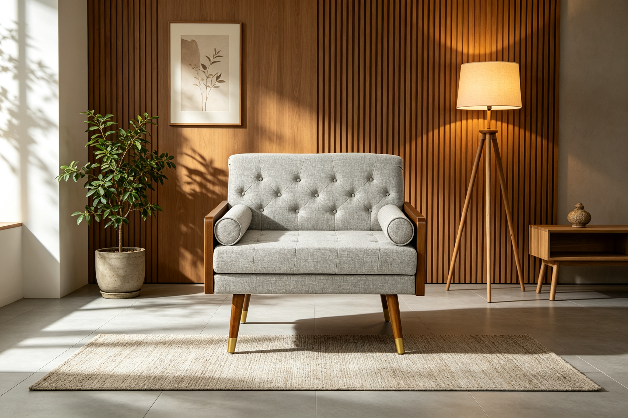 Fauteuil confort esprit Mid-Century